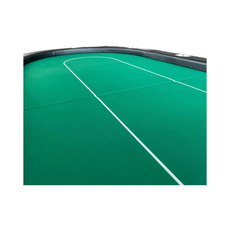 Premium 94-Inch Foldable 10-Player Poker Table With Wheels (SAK43087) by SAKSBY WHOLESALE