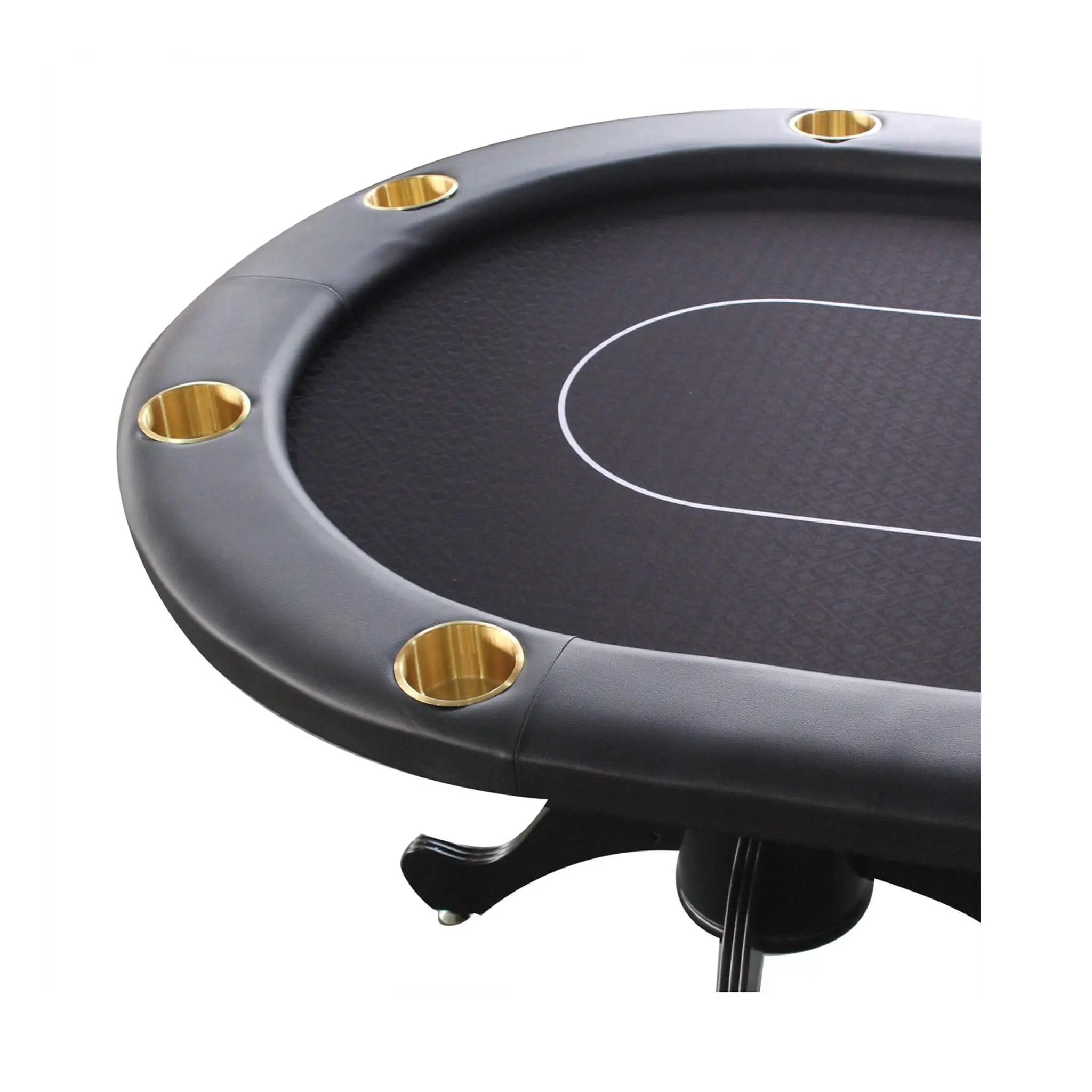 Premium 96-Inch 10-Player Oval Poker Table With Cup Holders (SAK51874) by SAKSBY WHOLESALE