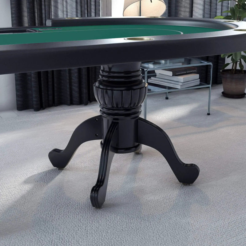 Premium 96-Inch Aura Oval Poker Table With Cup Holders, Chips Tray And Drop Box (SAK31045) by SAKSBY WHOLESALE