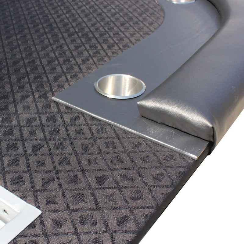 Premium 96-Inch Oval Poker Table With Racetrack And Chips Tray (SAK66823) by SAKSBY WHOLESALE
