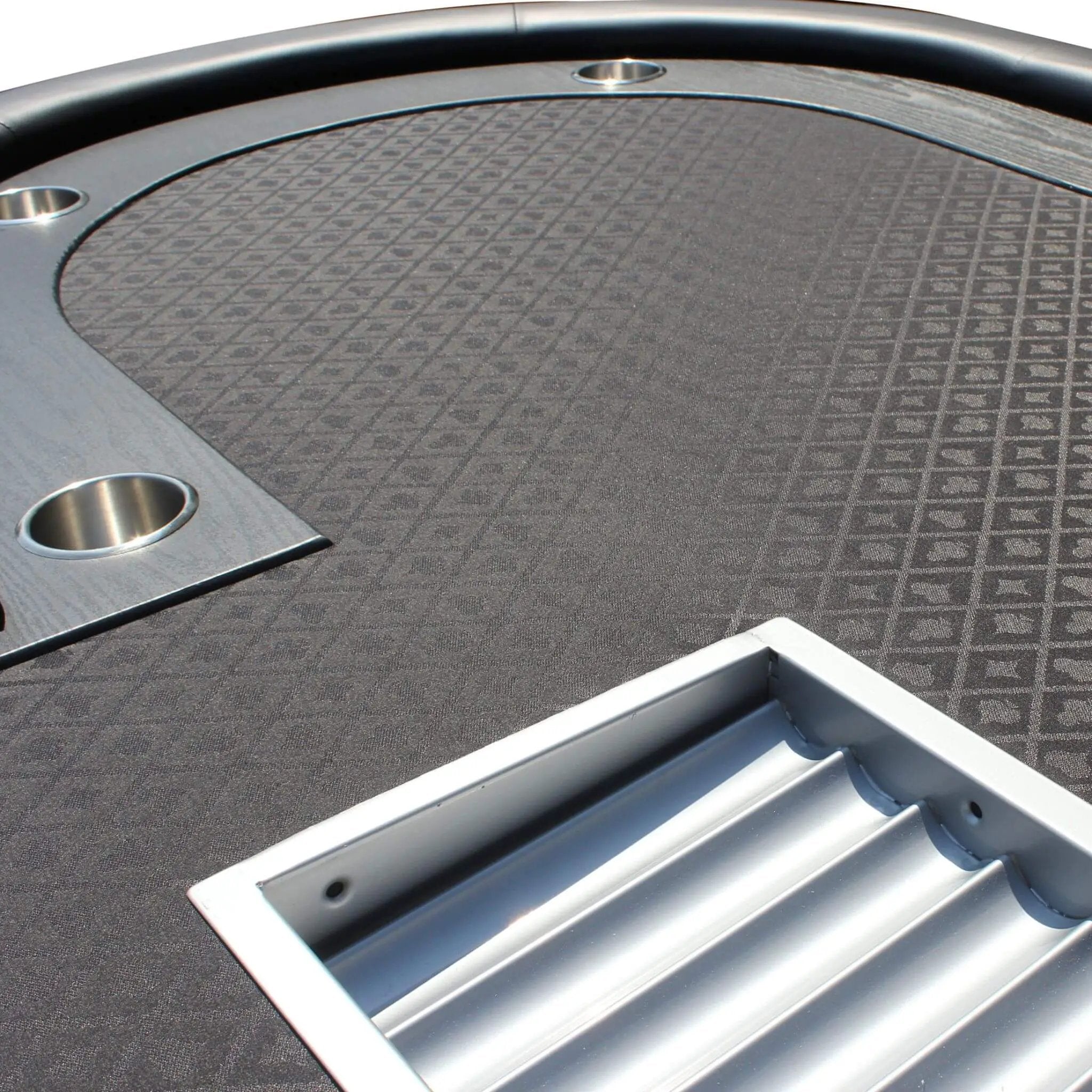 Premium 96-Inch Oval Poker Table With Racetrack And Chips Tray (SAK66823) by SAKSBY WHOLESALE