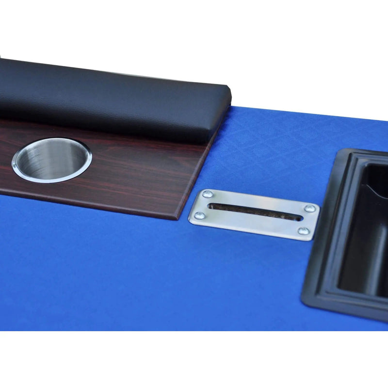 Premium 96-Inch Poker Table With U Shape Legs, Drox Box, Chips Tray (SAK40152) by SAKSBY WHOLESALE