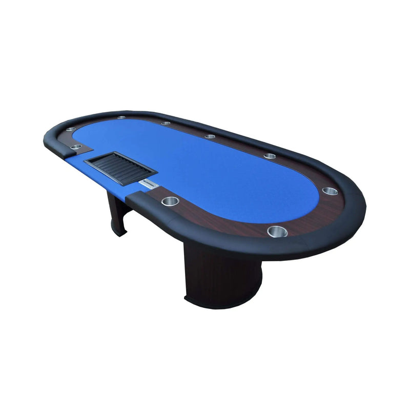 Premium 96-Inch Poker Table With U Shape Legs, Drox Box, Chips Tray (SAK40152) by SAKSBY WHOLESALE