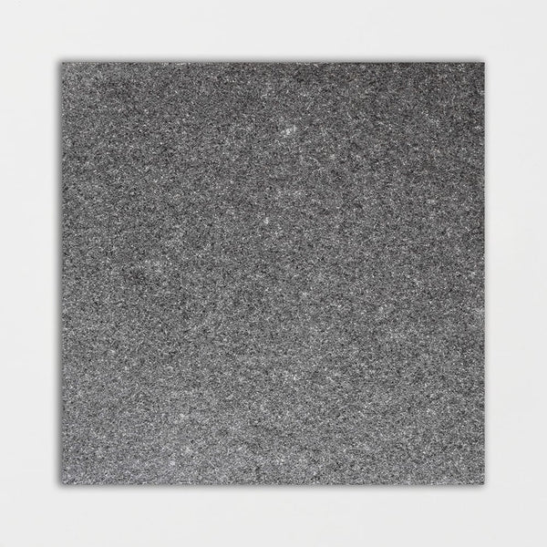 Premium Absolute Black Flamed Granite Tiles 12x12