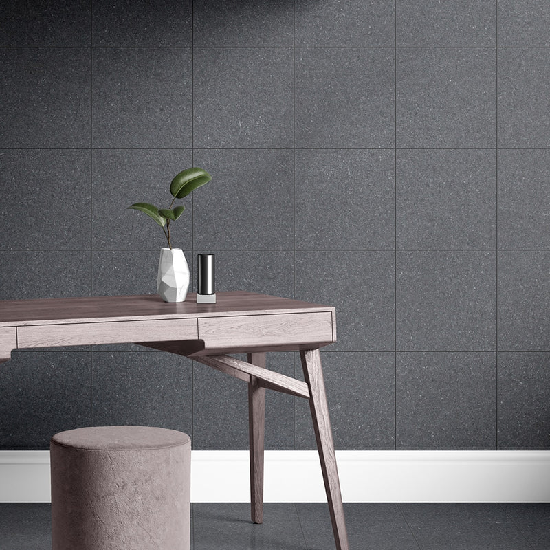 Premium Absolute Black Honed Granite Tiles 12x12 Granite Honed 12x12 Tiles — 5