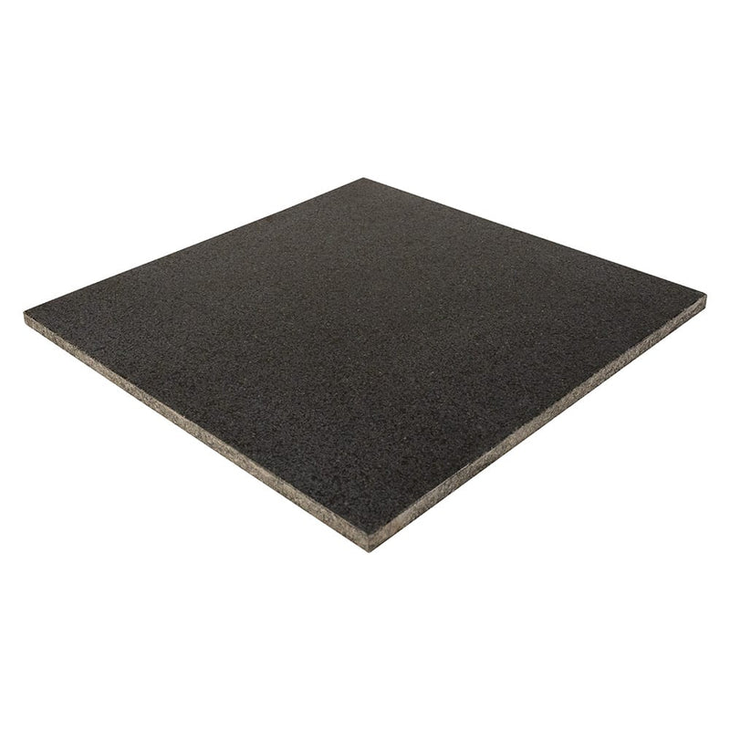 Premium Absolute Black Honed Granite Tiles 12x12 Granite Honed 12x12 Tiles — 1