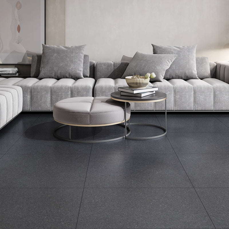 Premium Absolute Black Honed Granite Tiles 24x24 Granite Honed 24x24 Tiles — 3