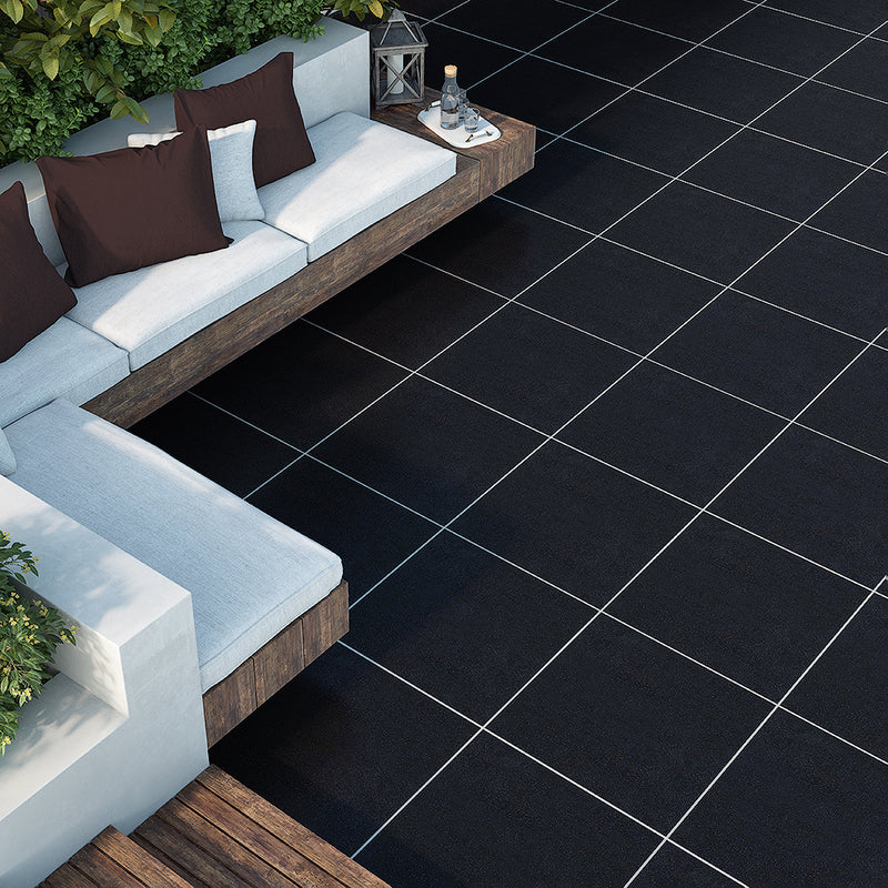 Premium Absolute Black Polished Granite Tiles 12x12 Granite Polished 12x12 Tiles — 2
