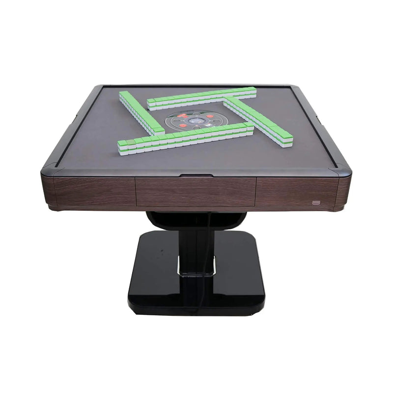 Premium Automatic Folding Mahjong Table With Walnut Finish, Two Set Of 166 40MM Numbered Tiles, And Hard Table Cover (SAK41893) by SAKSBY WHOLESALE