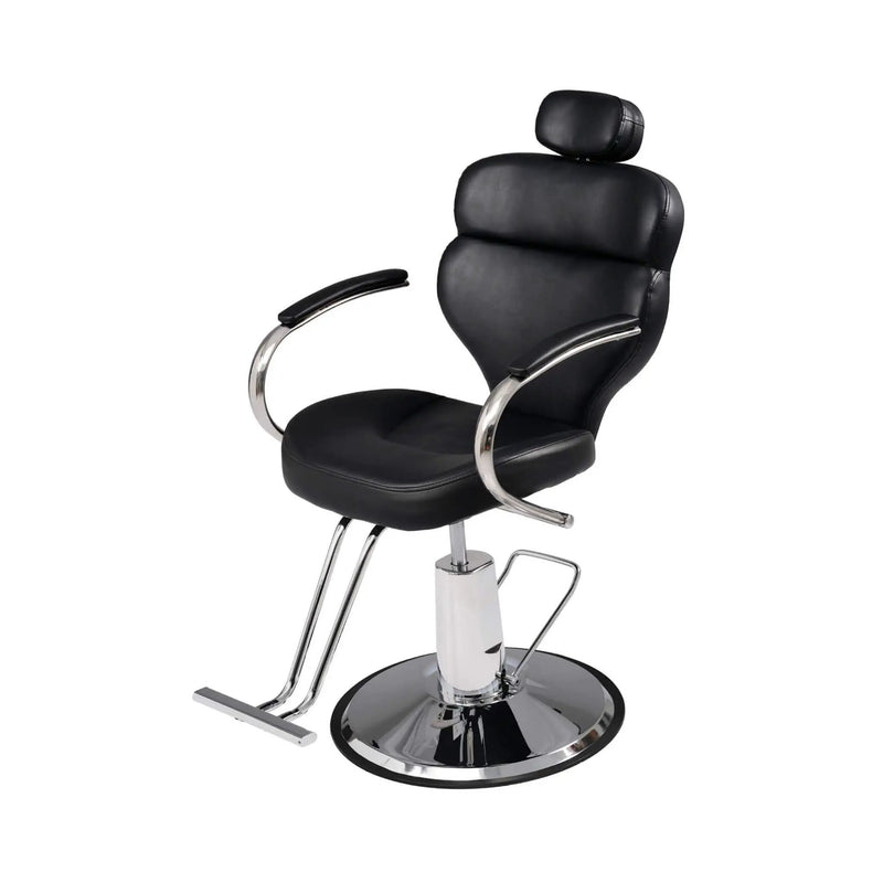 Premium Black PU Leather Reclining Barber Chair With Hydraulic Pump (SAK53892) by SAKSBY WHOLESALE