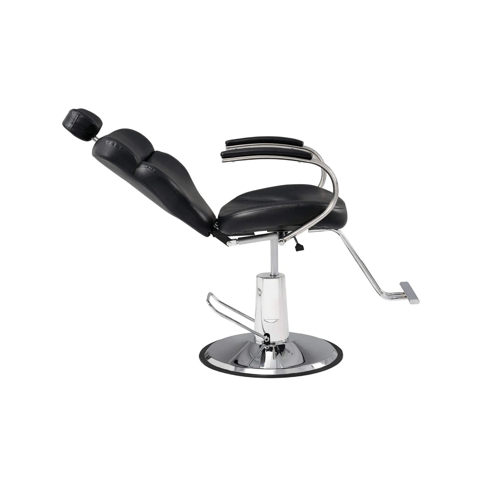 Premium Black PU Leather Reclining Barber Chair With Hydraulic Pump (SAK53892) by SAKSBY WHOLESALE