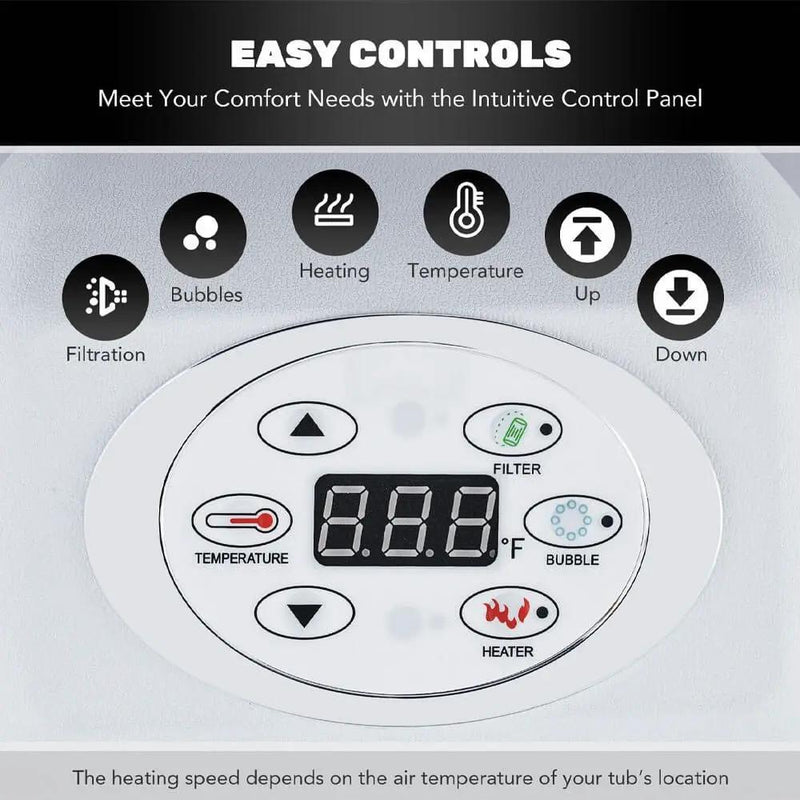 Premium 7FT Blow Up 6-Person Sauna Pool Hot Tub With 130 Jets (SAK63510) by SAKSBY WHOLESALE