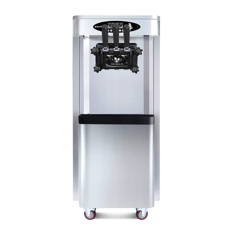 Commercial 25-30L/H Vertical 2000W 3-Flavor Soft Ice Cream Machine With Dual 6L Hoppers (SAK93406) by SAKSBY WHOLESALE