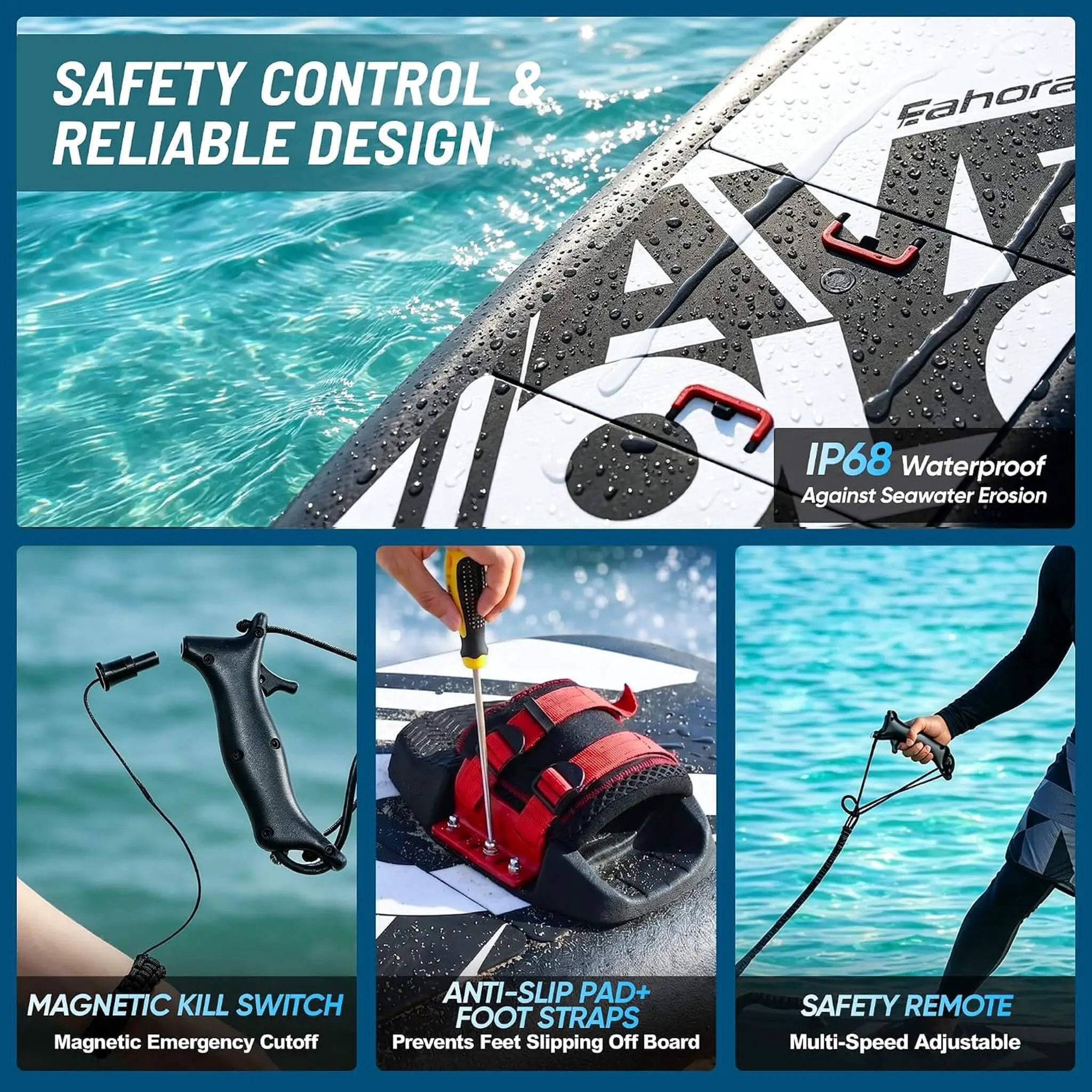 JHS Premium Dual-Speed 12KW Self-Powered Electric Motorized Surfboard (SAK63184) by SAKSBY WHOLESALE