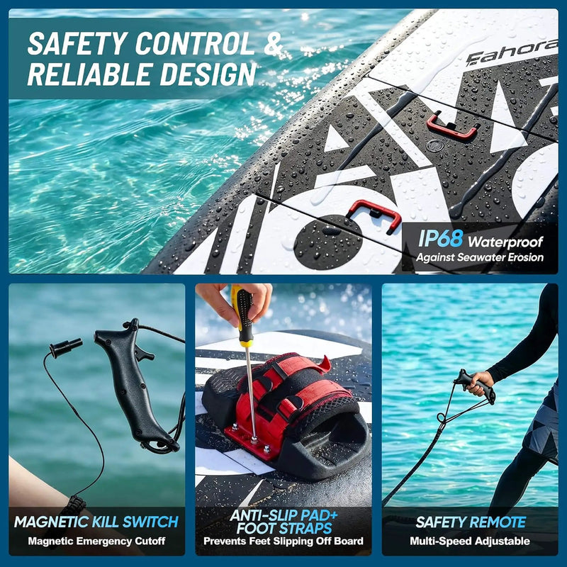 JHS Premium Dual-Speed 12KW Self-Powered Electric Motorized Surfboard (SAK63184) by SAKSBY WHOLESALE
