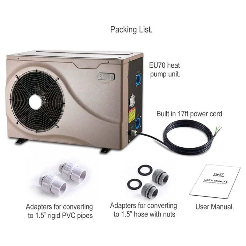 Premium Electric Backyard Swimming Pool Heater Pump For Above And Inground Pools, 6500 Gallons (SAK93571) by SAKSBY WHOLESALE
