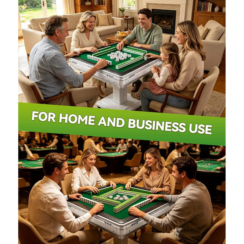 Premium Foldable 4-Player Automatic Mahjong Table With 2 Tile Sets (SAK57230) by SAKSBY WHOLESALE