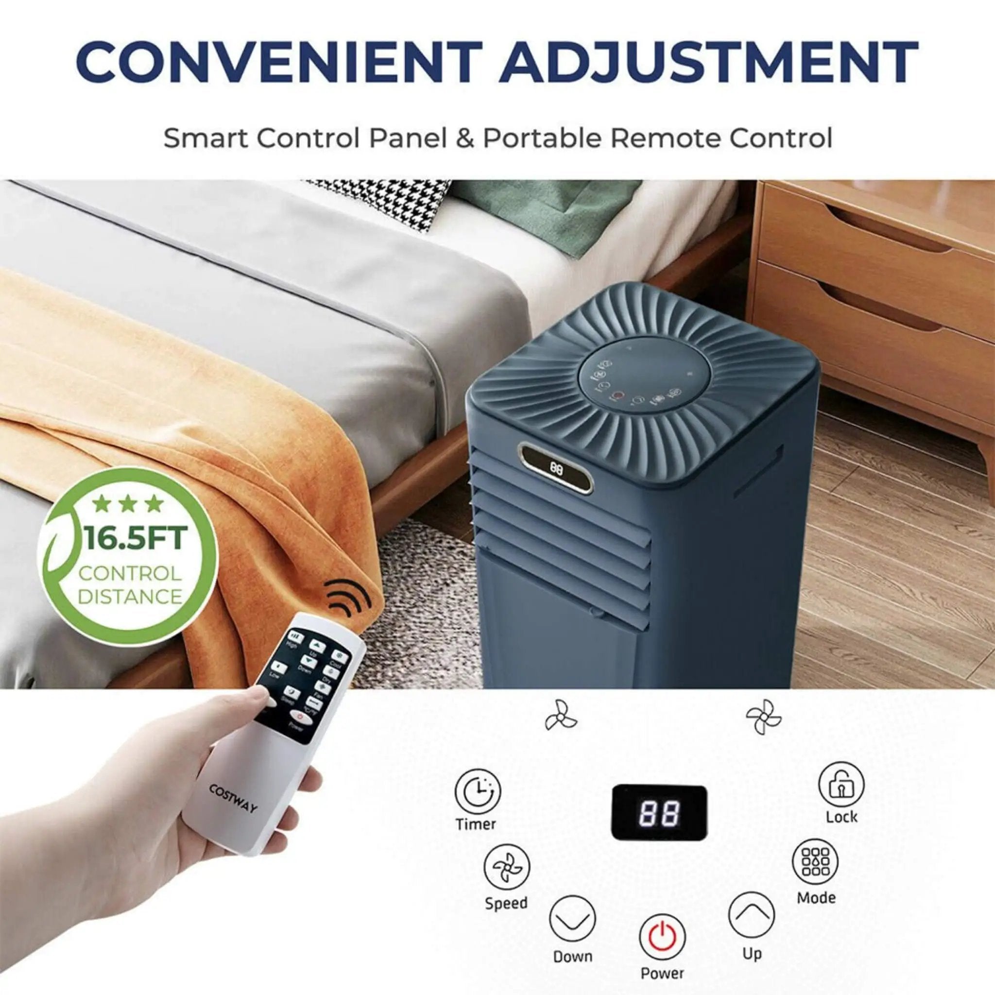 Premium 10K BTU Freestanding AC Unit With Remote Control (SAK41642) by SAKSBY WHOLESALE