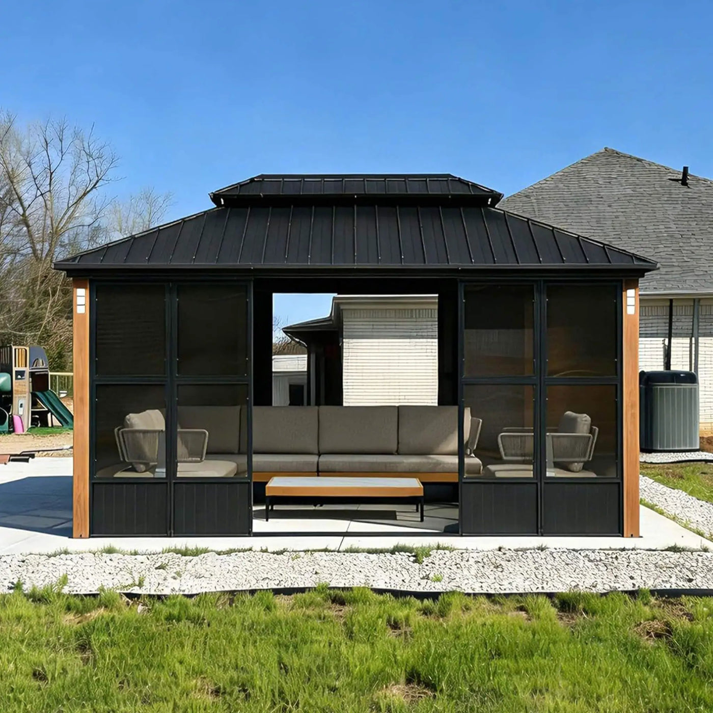 Alora Prestige Premium Hardtop Double Top Outdoor Patio Solarium Sunroom (SAK43078) by SAKSBY WHOLESALE