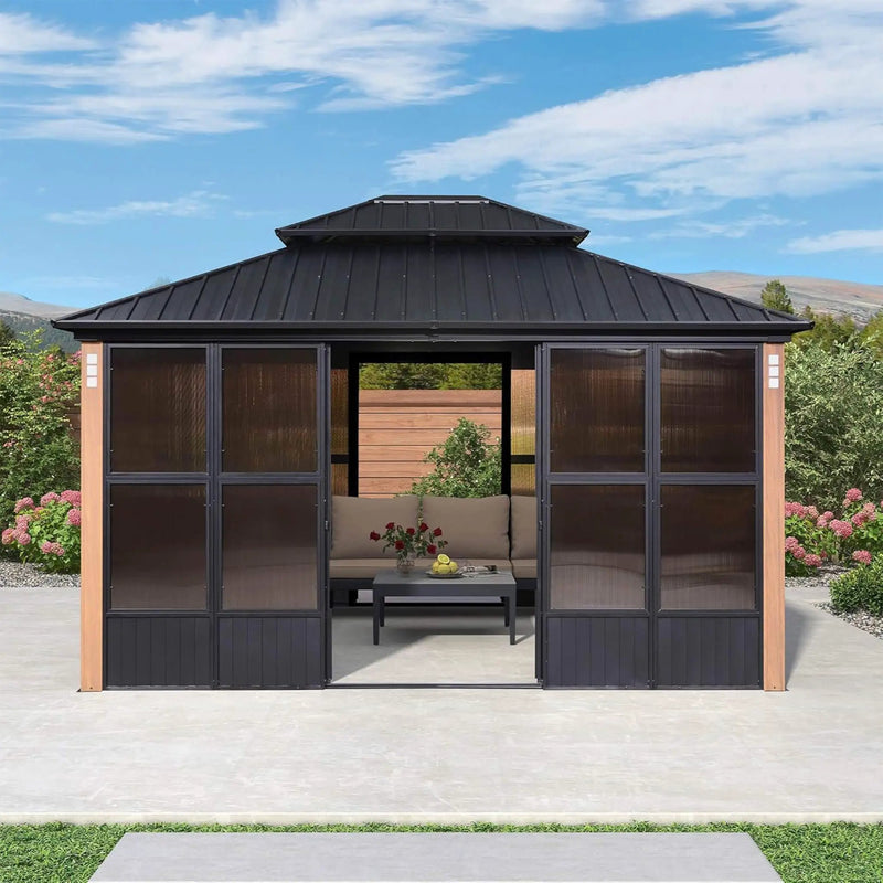 Alora Prestige Premium Hardtop Double Top Outdoor Patio Solarium Sunroom (SAK43078) by SAKSBY WHOLESALE