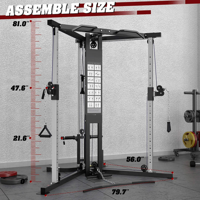 Rovix Premium Home Cable Crossover Full Body Workout Fly Machine, 350LBS (SAK06341) by SAKSBY WHOLESALE