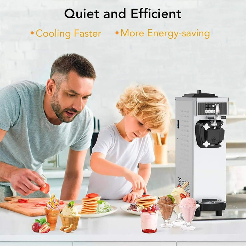 Premium 1200W Industrial Single-Flavor Soft Serve Ice Cream Maker Machine (SAK81752) by SAKSBY WHOLESALE