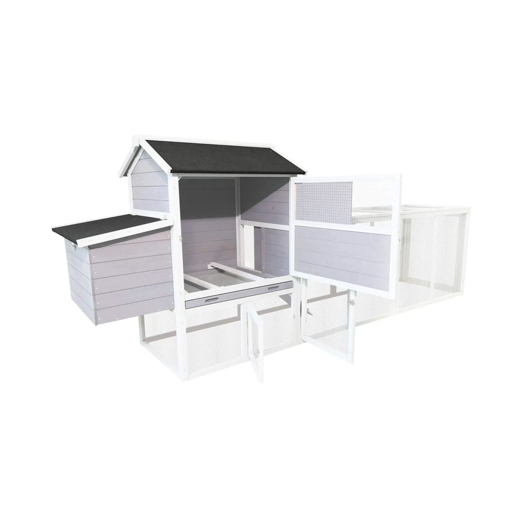 Large Heavy-Duty 113-Inch Outdoor Anti-UV Waterproof Wooden Chicken Coop Hen House (SAK32684) by SAKSBY WHOLESALE