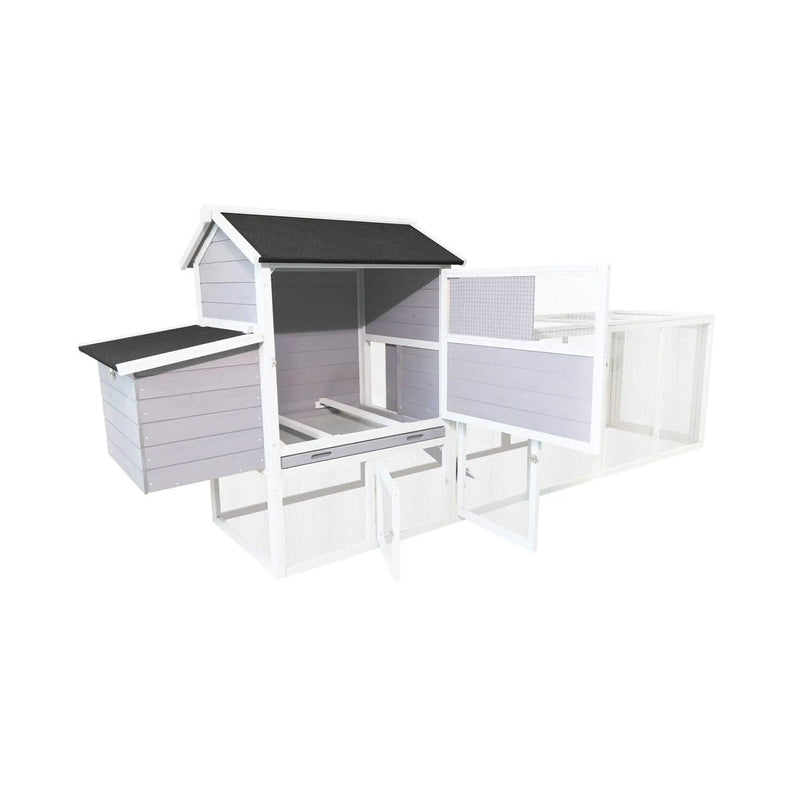 Large Heavy-Duty 113-Inch Outdoor Anti-UV Waterproof Wooden Chicken Coop Hen House (SAK32684) by SAKSBY WHOLESALE