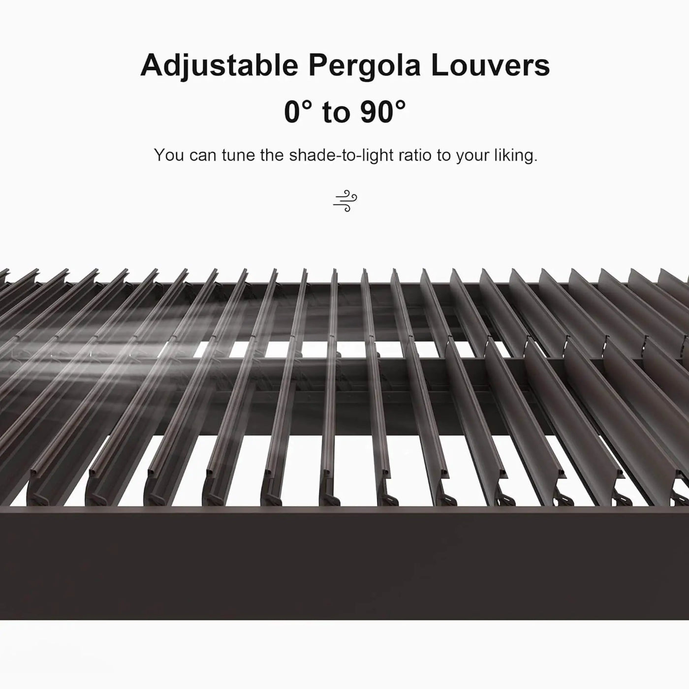 Alora Premium Outdoor Aluminum Louvered Patio Pergola With LED Lights [PERGOLA ONLY] (SAK24896) by SAKSBY WHOLESALE