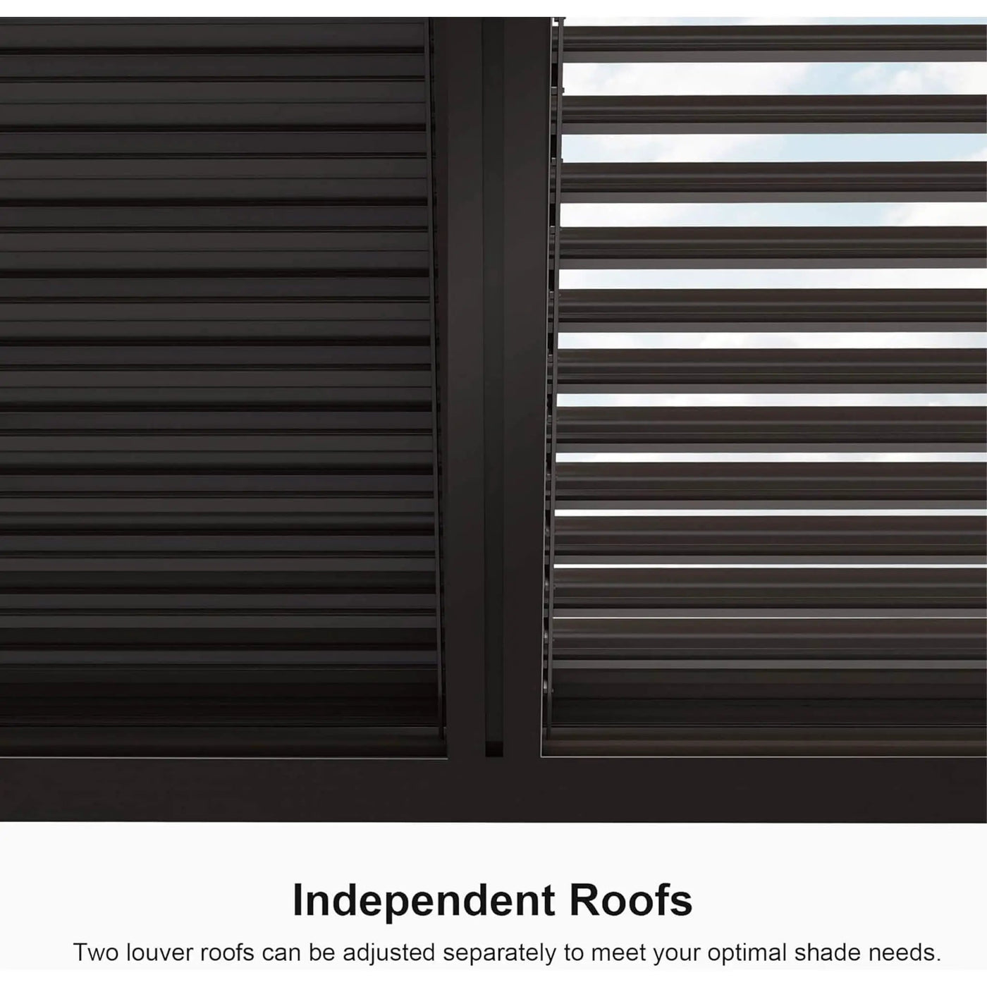 Alora Premium Outdoor Aluminum Louvered Patio Pergola With LED Lights [PERGOLA ONLY] (SAK24896) by SAKSBY WHOLESALE