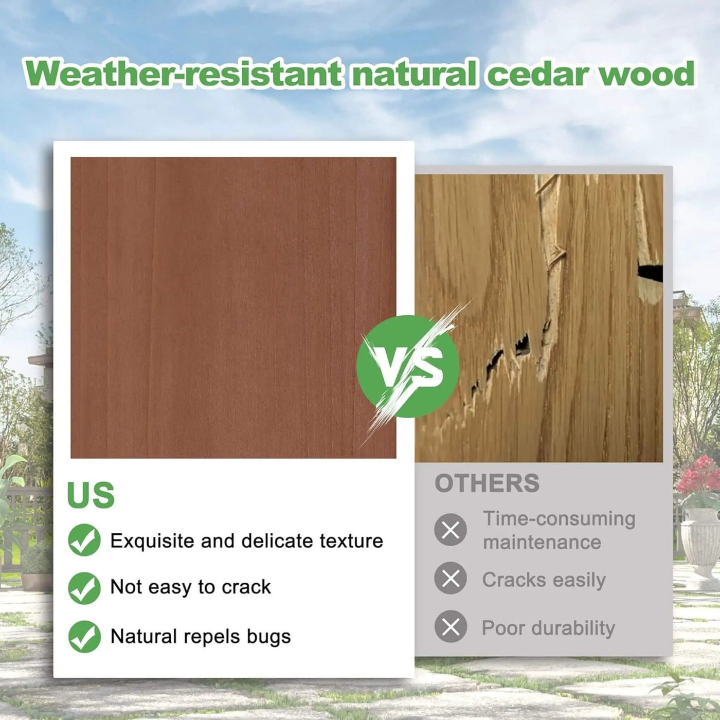 Alora Premium Outdoor Cedar Wood Pergola With Slatted Roof (SAK87024) by SAKSBY WHOLESALE