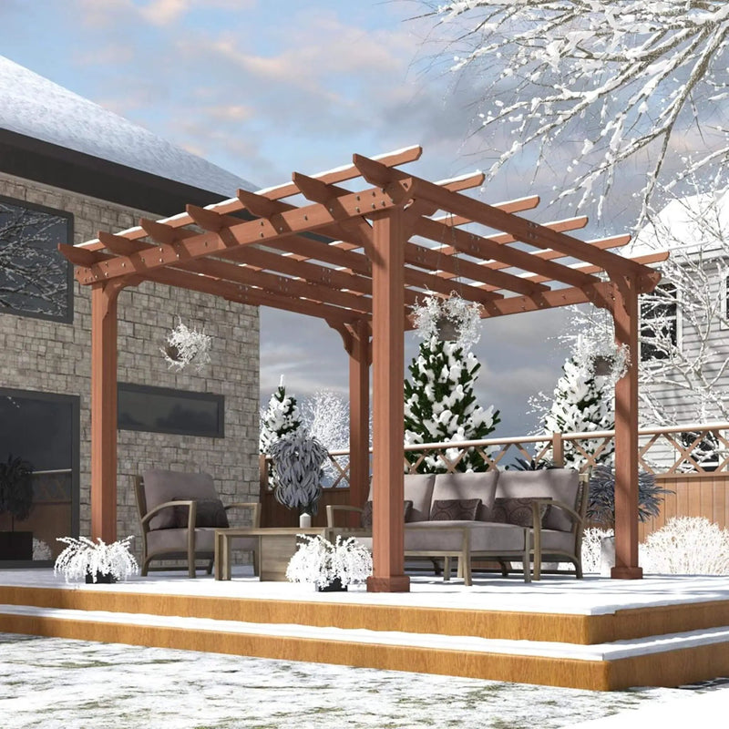 Alora Premium Outdoor Cedar Wood Pergola With Slatted Roof (SAK87024) by SAKSBY WHOLESALE
