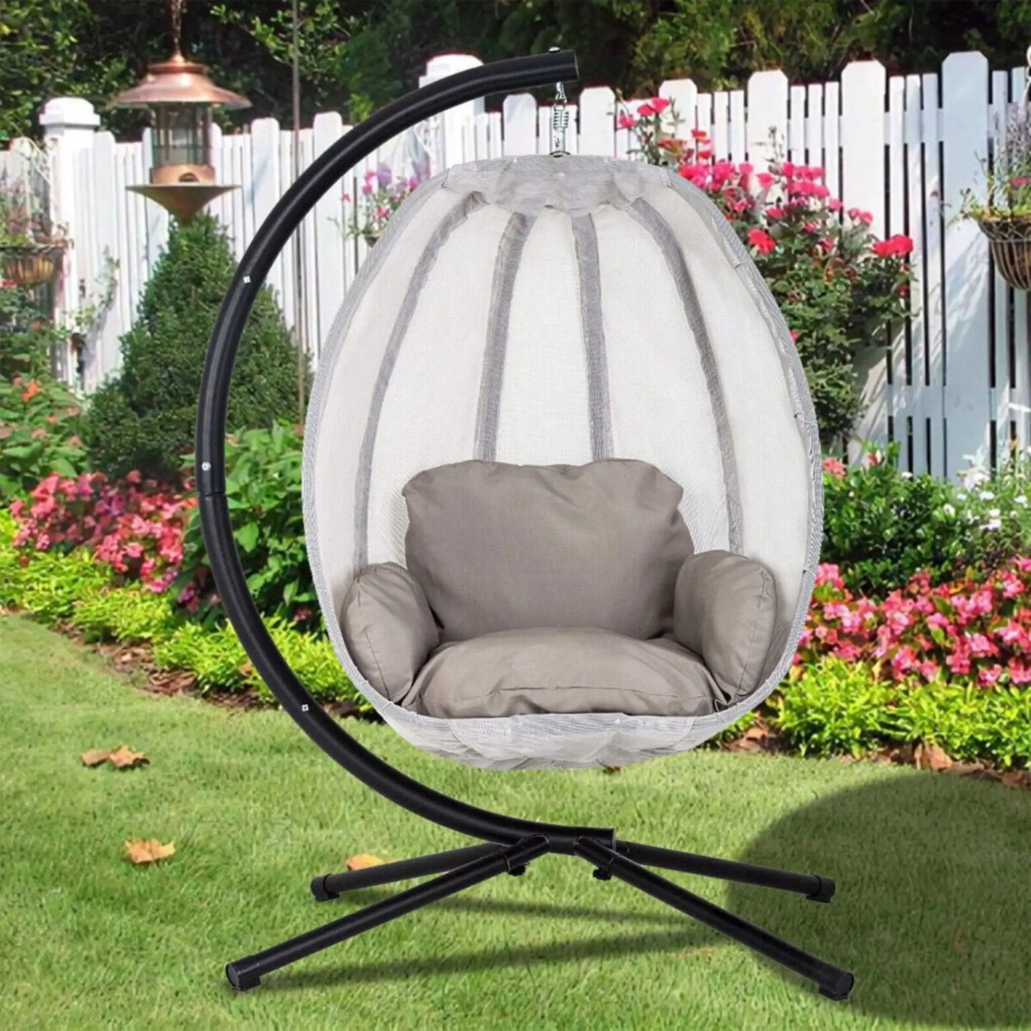 Alora Premium 70-Inch Outdoor Hammock Egg Swing Chair With Stand (SAK42317) by SAKSBY WHOLESALE