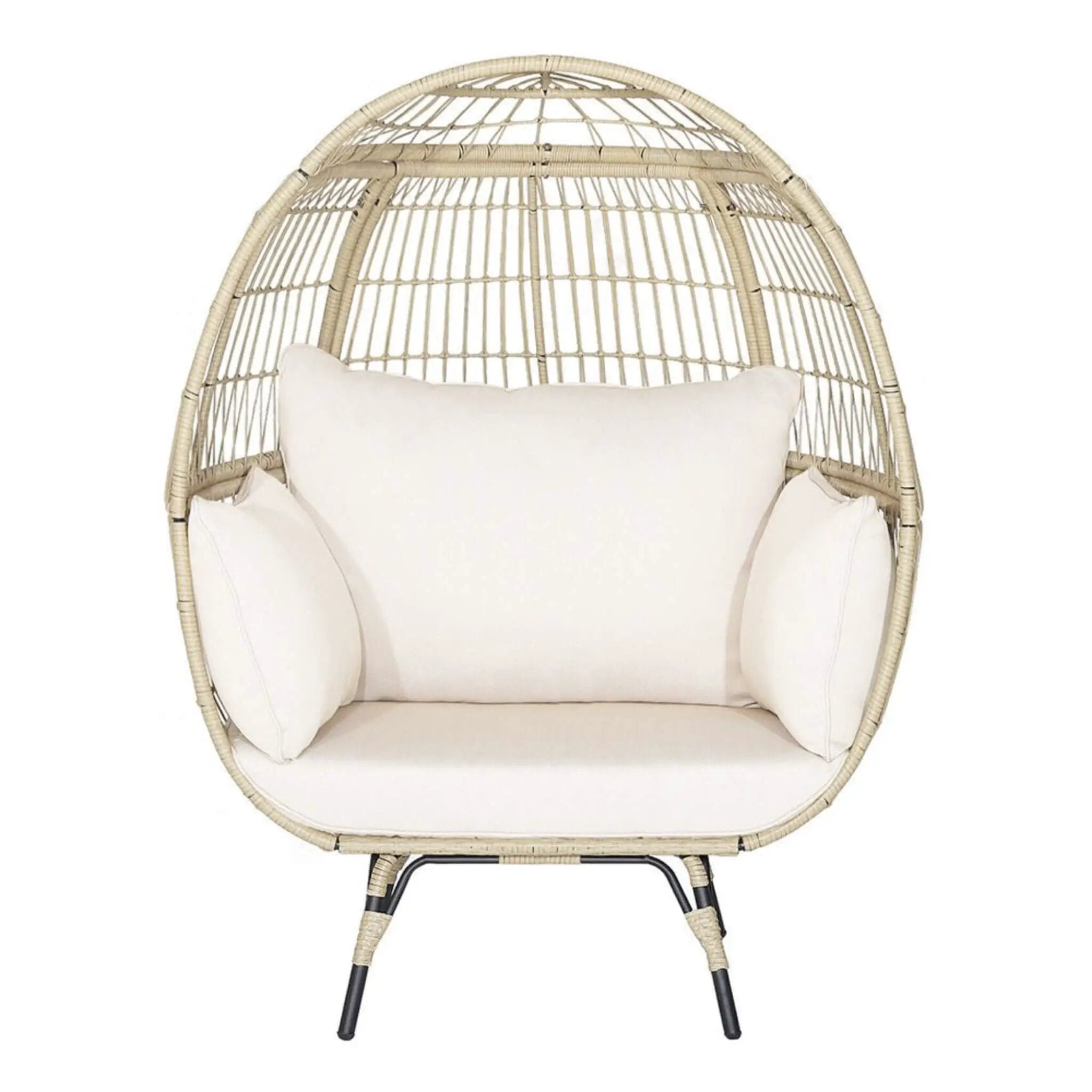 Alora Premium 57-Inch Oversized Rattan Patio Egg Lounge Chair Basket With Cushions (SAK91684) by SAKSBY WHOLESALE