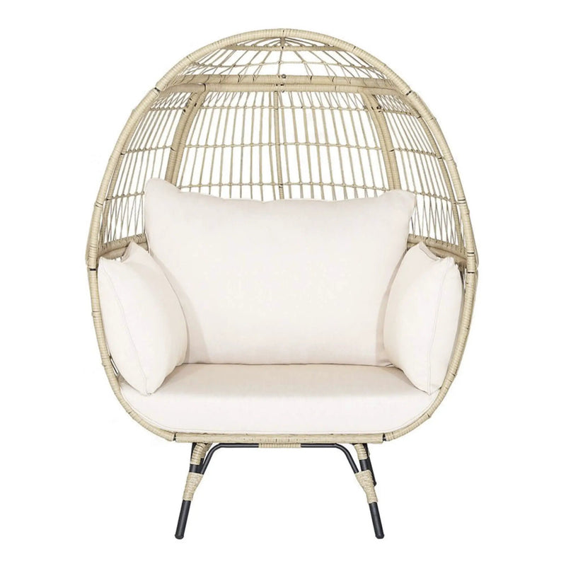 Alora Premium 57-Inch Oversized Rattan Patio Egg Lounge Chair Basket With Cushions (SAK91684) by SAKSBY WHOLESALE