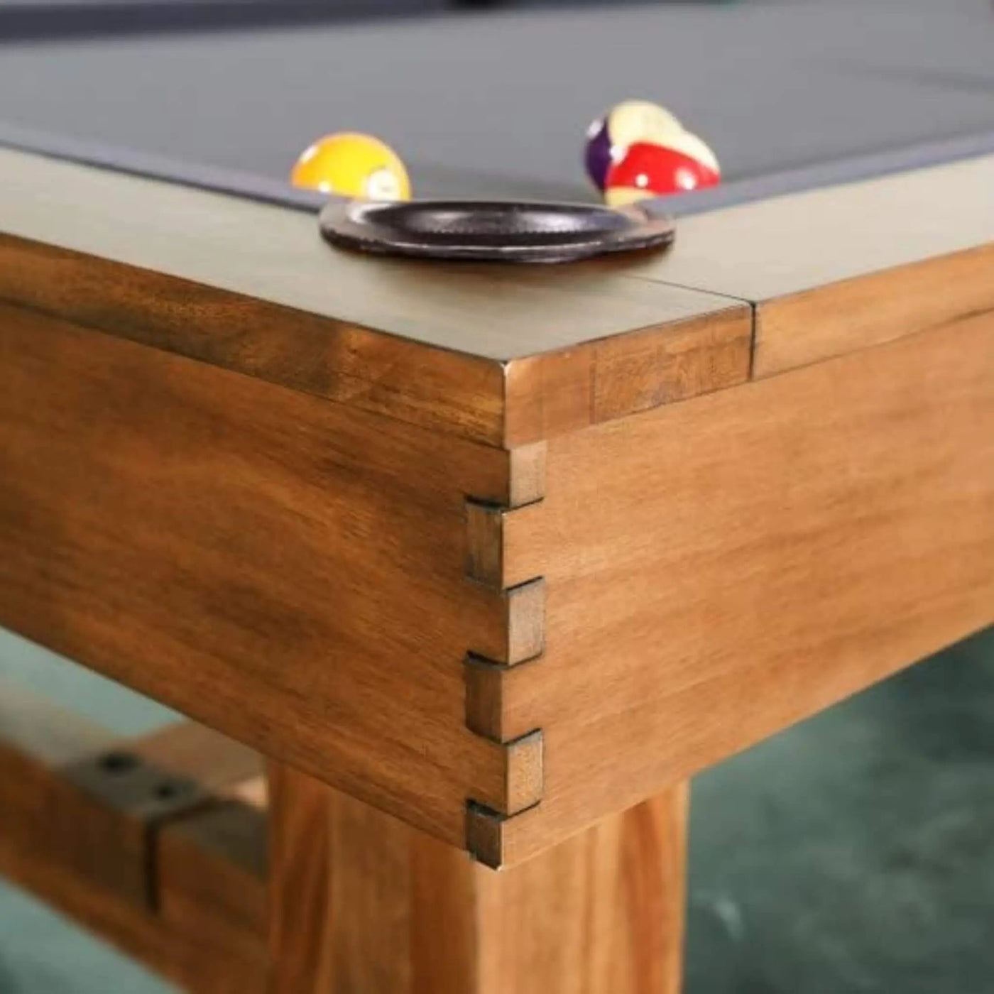 8FT Premium Professional Presli Slate Native Acacia Solid Wood Billiard Pool Table With Custom Table Cloth (SAK90428) by SAKSBY WHOLESALE