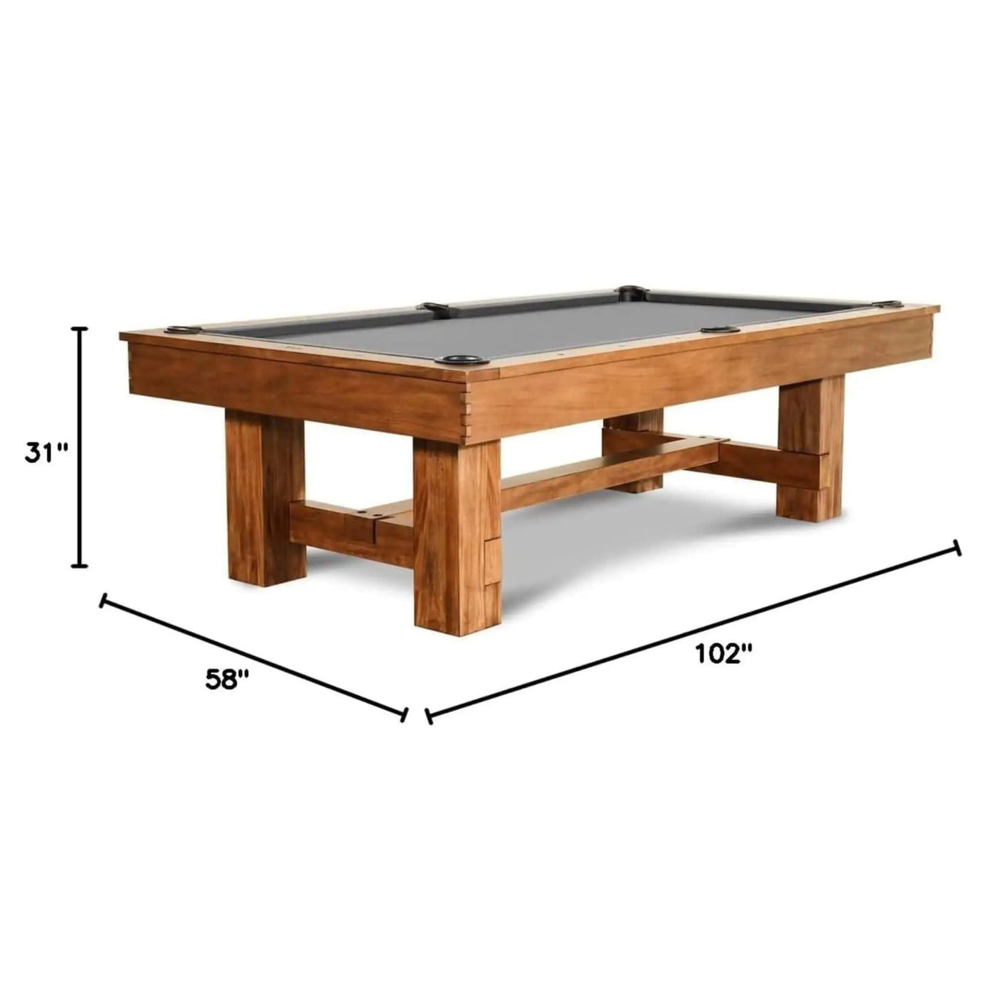 8FT Premium Professional Presli Slate Native Acacia Solid Wood Billiard Pool Table With Custom Table Cloth (SAK90428) by SAKSBY WHOLESALE