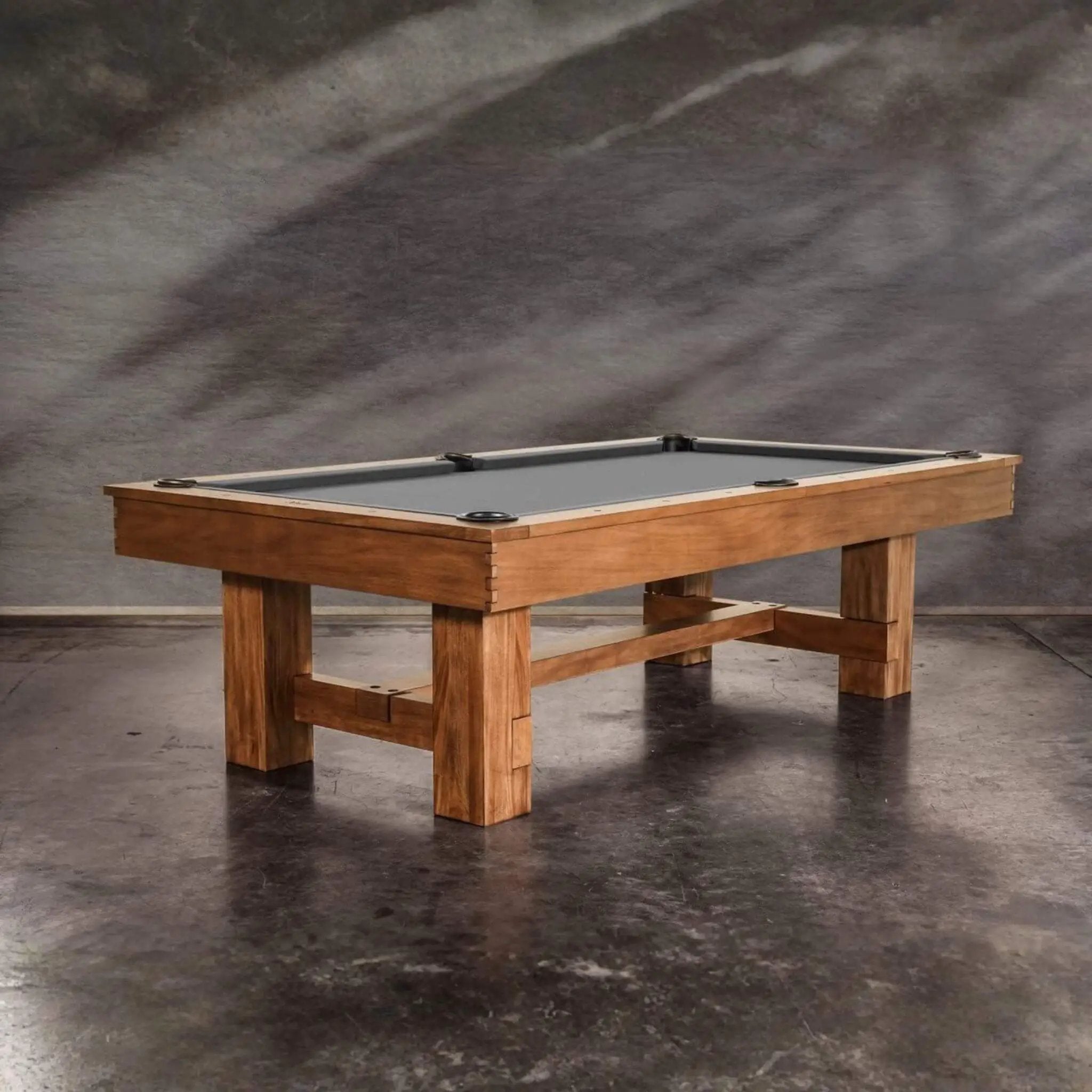 8FT Premium Professional Presli Slate Native Acacia Solid Wood Billiard Pool Table With Custom Table Cloth (SAK90428) by SAKSBY WHOLESALE