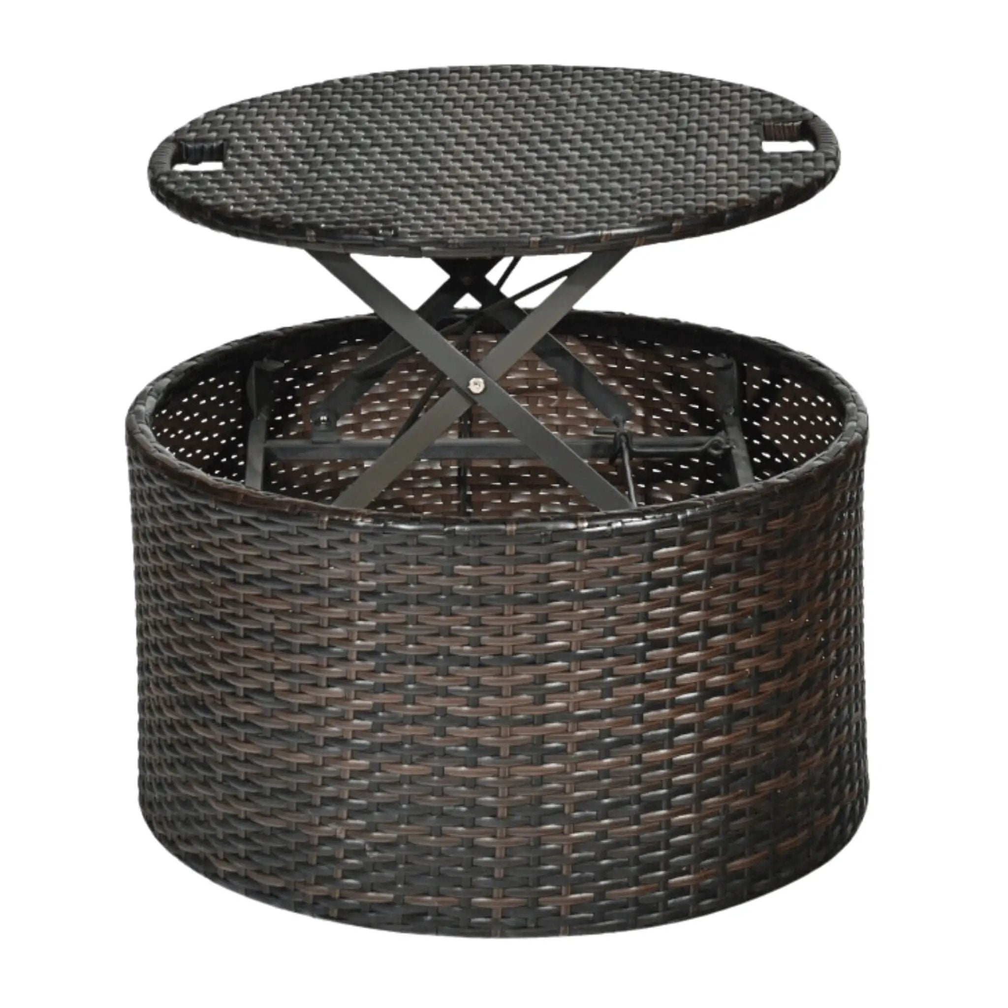 Alora Premium 76-Inch Round Outdoor Patio Rattan Daybed W/ Canopy & Table (SAK96418) by SAKSBY WHOLESALE