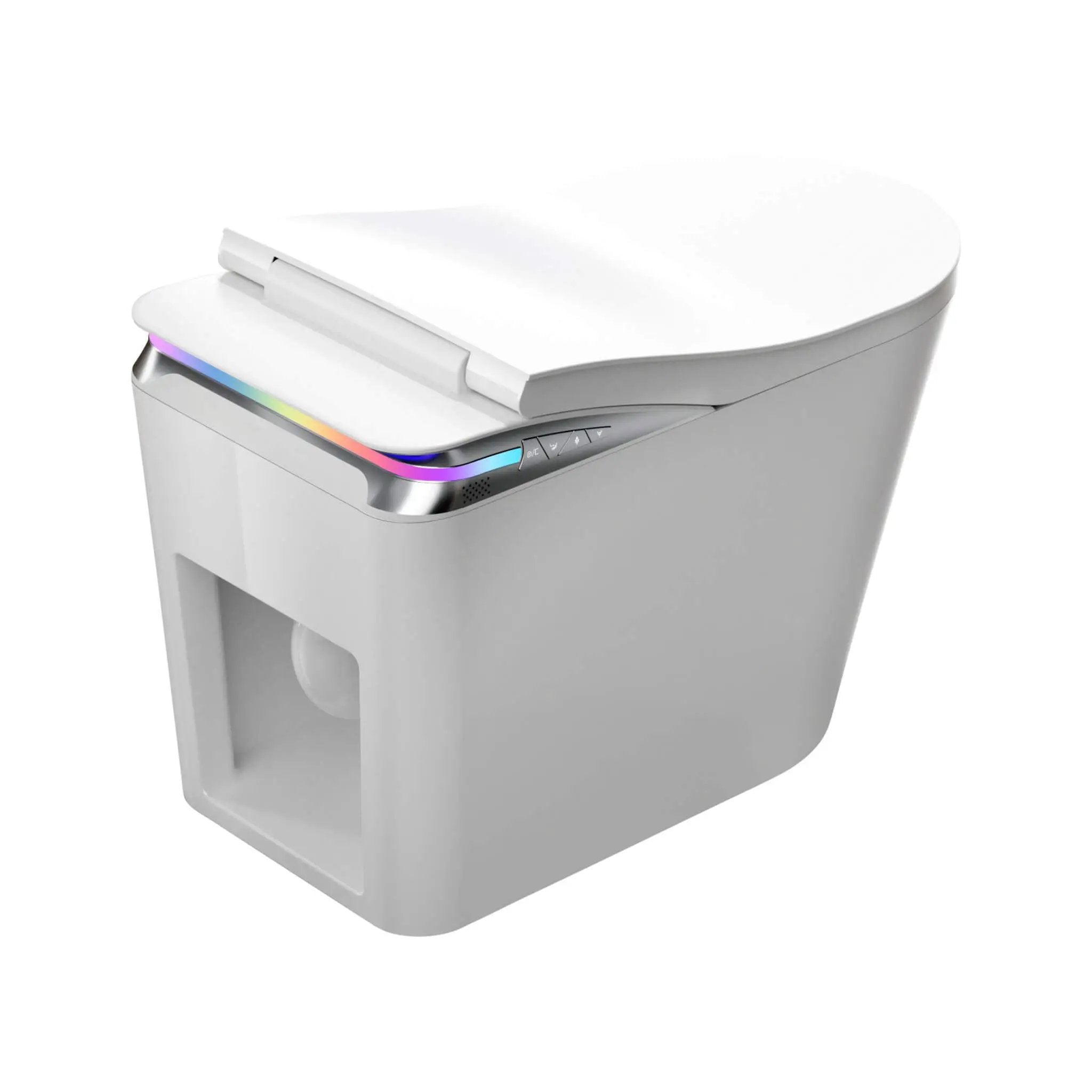 Nuvia Premium Smart Auto Flush Toilet With Foot Sensor, Remote, Heated Seat And Night Light (SAK56378) by SAKSBY WHOLESALE