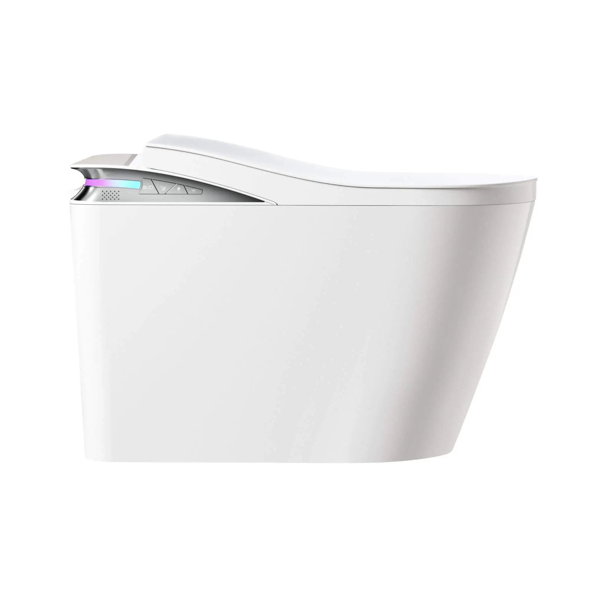 Nuvia Premium Smart Auto Flush Toilet With Foot Sensor, Remote, Heated Seat And Night Light (SAK56378) by SAKSBY WHOLESALE