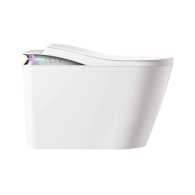 Nuvia Premium Smart Auto Flush Toilet With Foot Sensor, Remote, Heated Seat And Night Light (SAK56378) by SAKSBY WHOLESALE