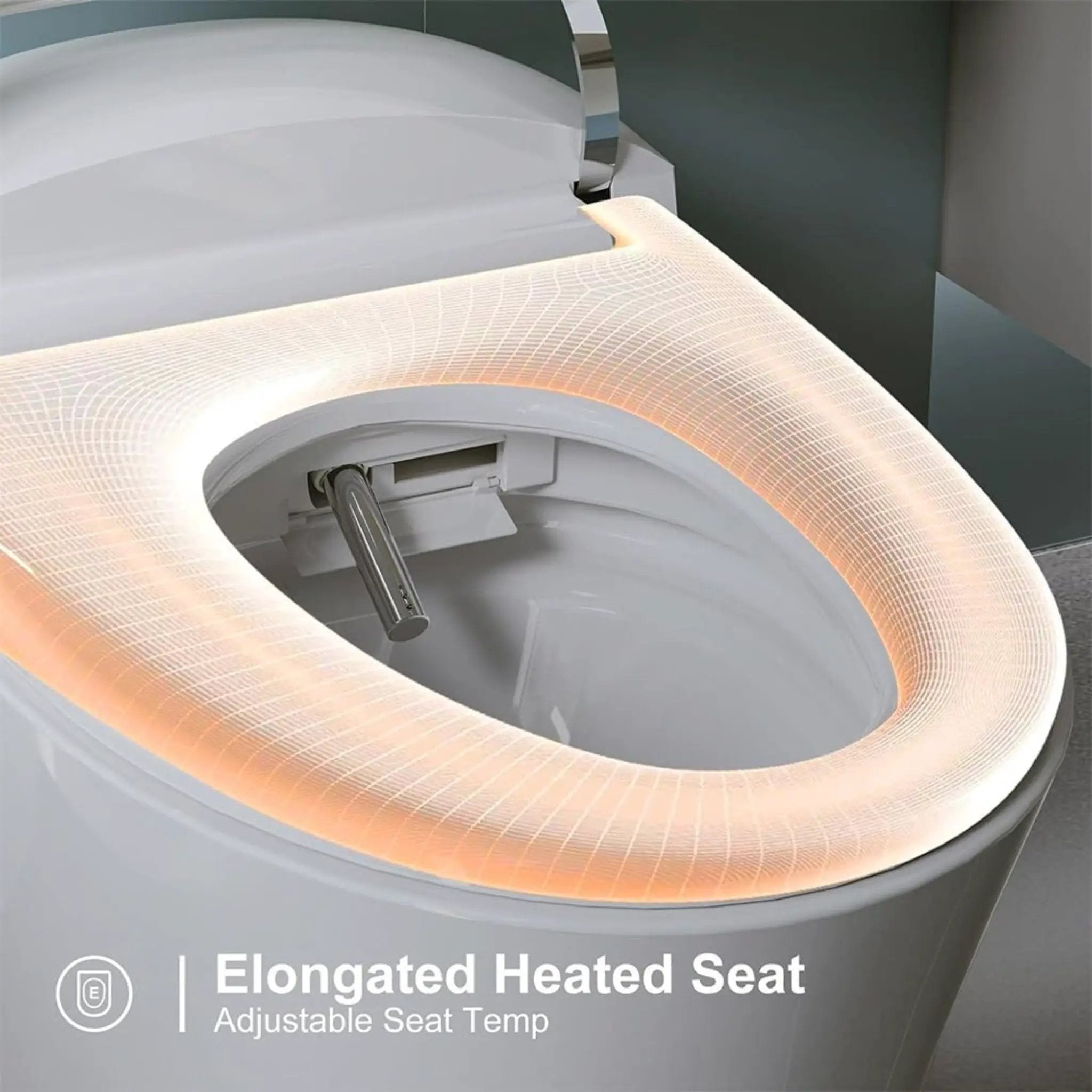 Nuvia Premium Smart Heated Tankless Bidet Toilet With Dual Flush System (SAK10485) by SAKSBY WHOLESALE