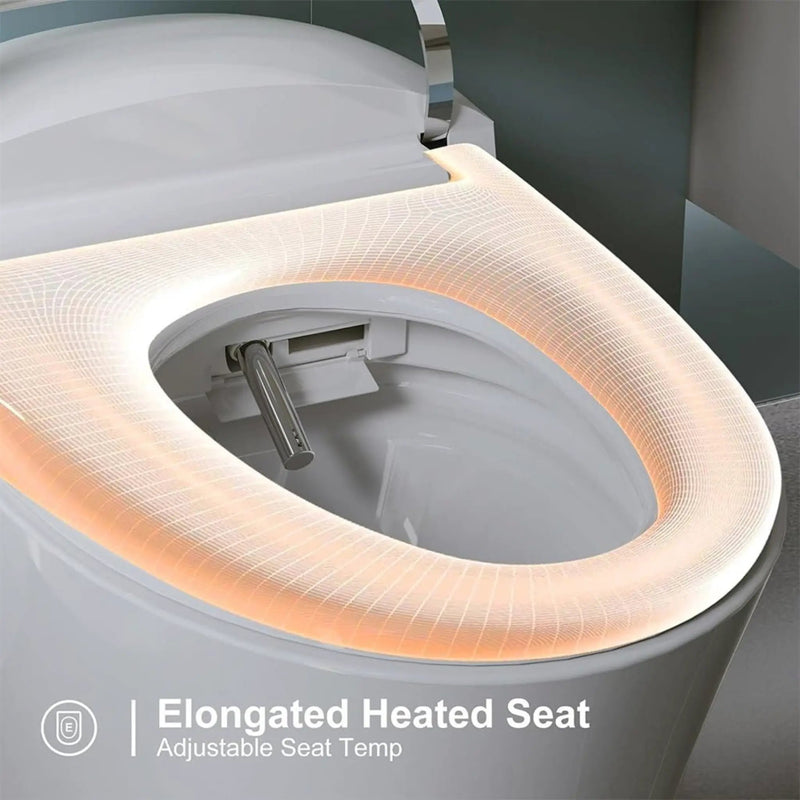 Nuvia Premium Smart Heated Tankless Bidet Toilet With Dual Flush System (SAK10485) by SAKSBY WHOLESALE