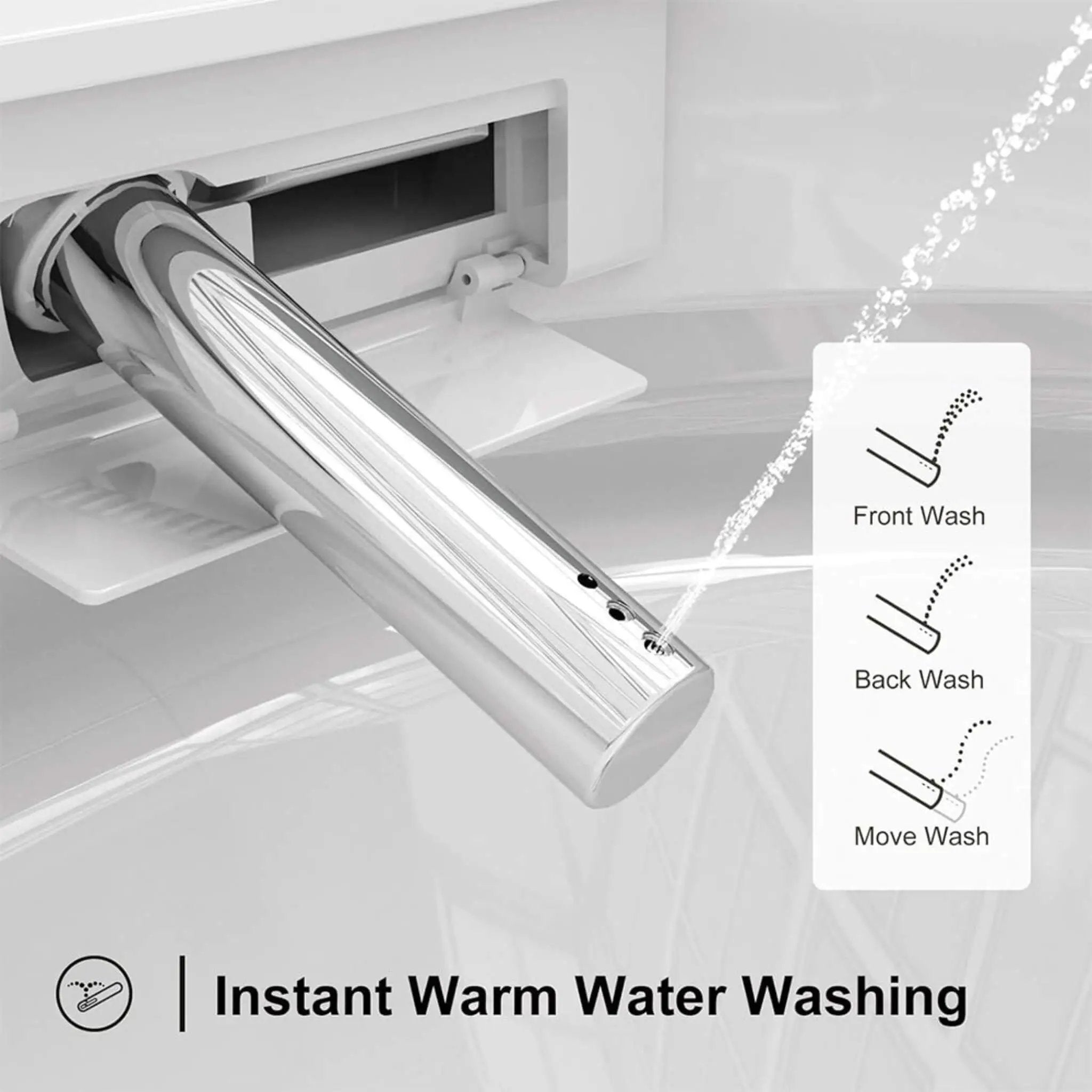 Nuvia Premium Smart Heated Tankless Bidet Toilet With Dual Flush System (SAK10485) by SAKSBY WHOLESALE