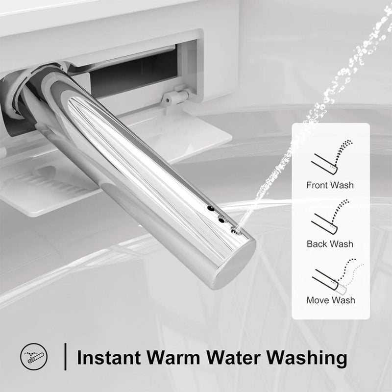 Nuvia Premium Smart Heated Tankless Bidet Toilet With Dual Flush System (SAK10485) by SAKSBY WHOLESALE