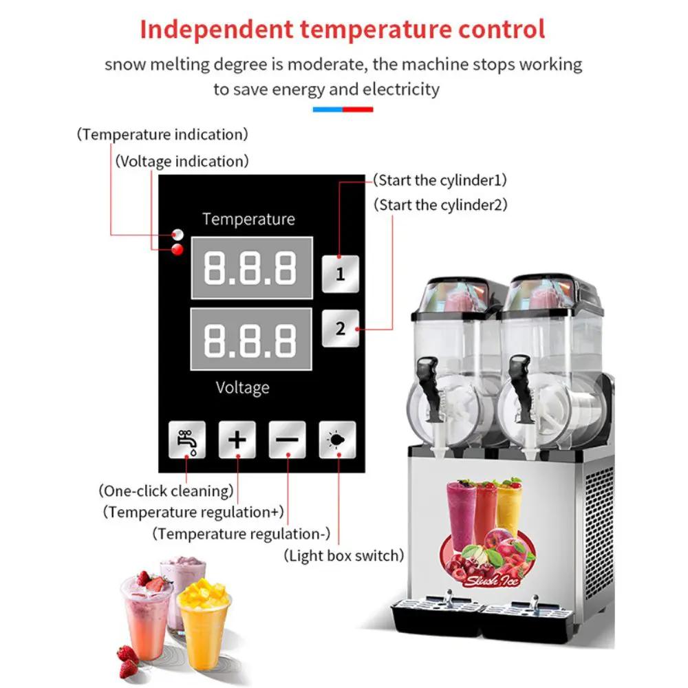 Premium Stainless Steel Margarita Frozen Drink Double Tank Slushy Maker Machine, 30L (SAK48253) by SAKSBY WHOLESALE