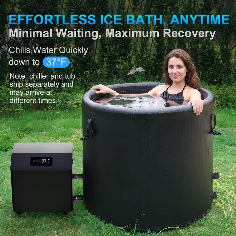 FCP Premium XL 120 Gal Cold Plunge Tub Kit With 1HP Chiller, Filter, And Pump (SAK92632) by SAKSBY WHOLESALE