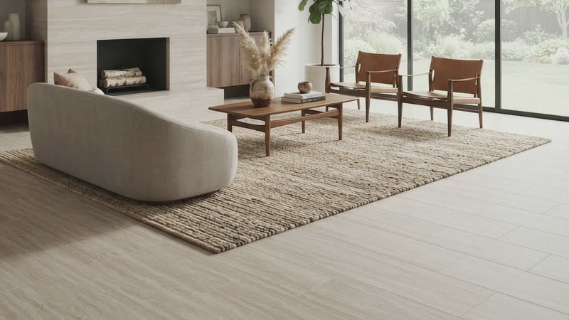 Cordova Avorio Matte Travertine Look Porcelain Tiles 24x48