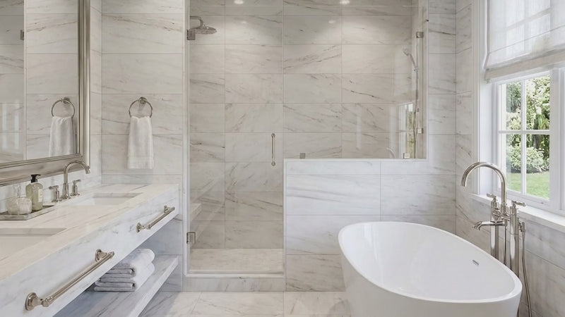 Bianco Dolomiti Honed Marble Tiles 12x24
